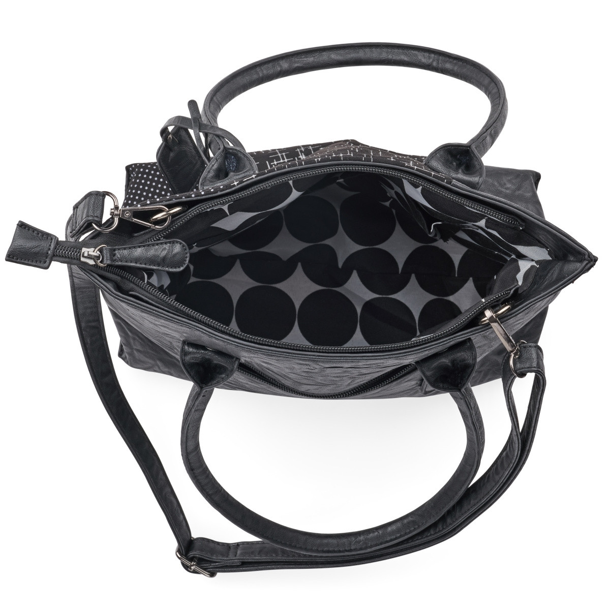 detail Dámská kabelka REMONTE Q0431-02 SCHWARZ KOMBI H/W 9