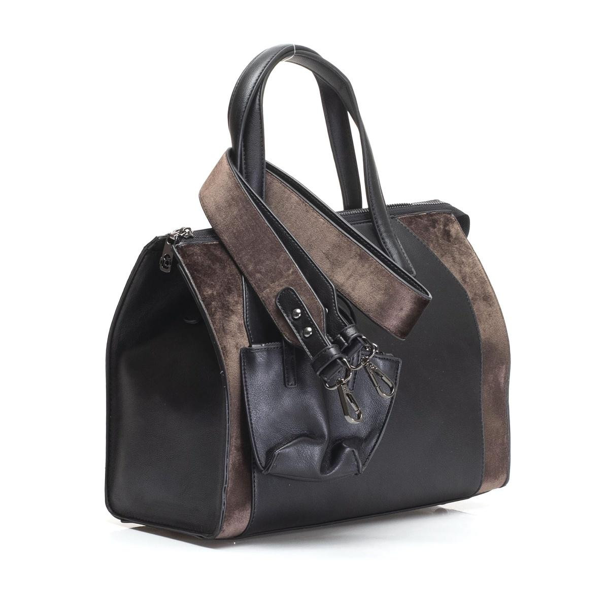 detail Dámská kabelka NOBO NBAG-H1850-C020 BLACK WITH BROWN