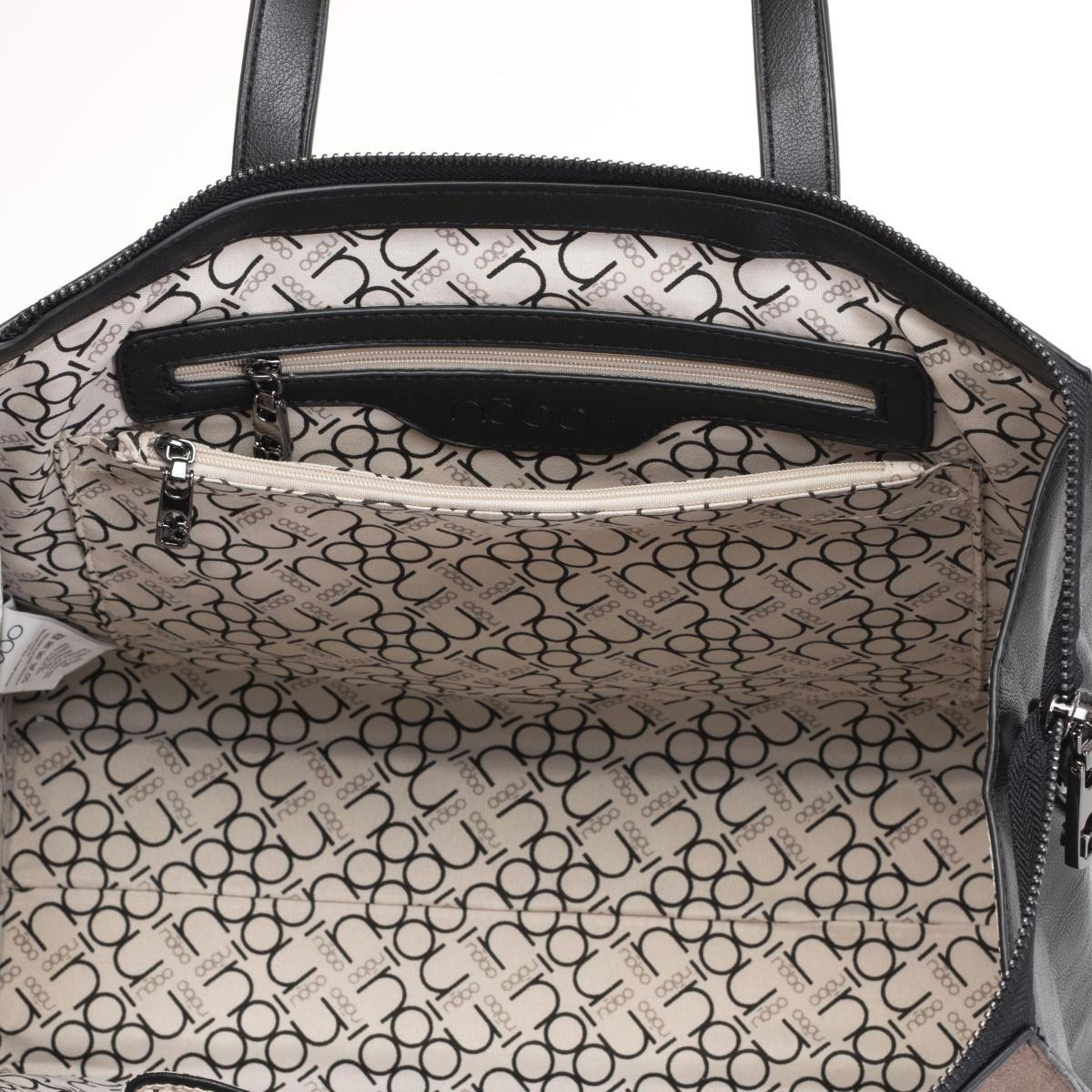 detail Dámská kabelka NOBO NBAG-H1850-C020 BLACK WITH BROWN