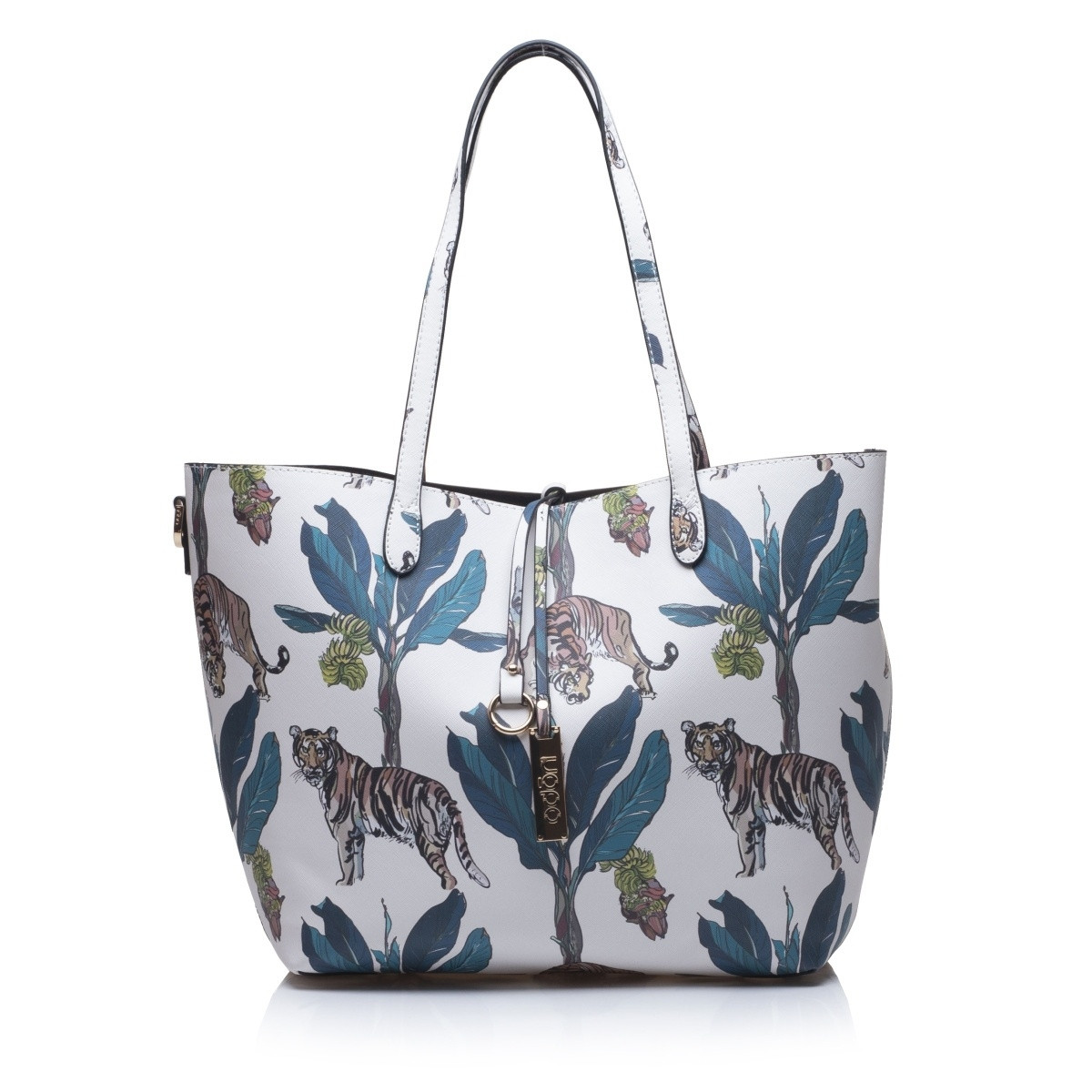 detail Dámská kabelka NOBO NBAG-IG0530-CM12 BLUE / WHITE S0