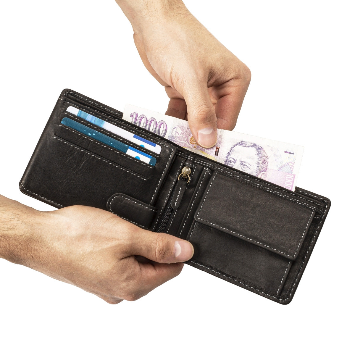 detail Pánská peněženka RIEKER 1001 černá W5