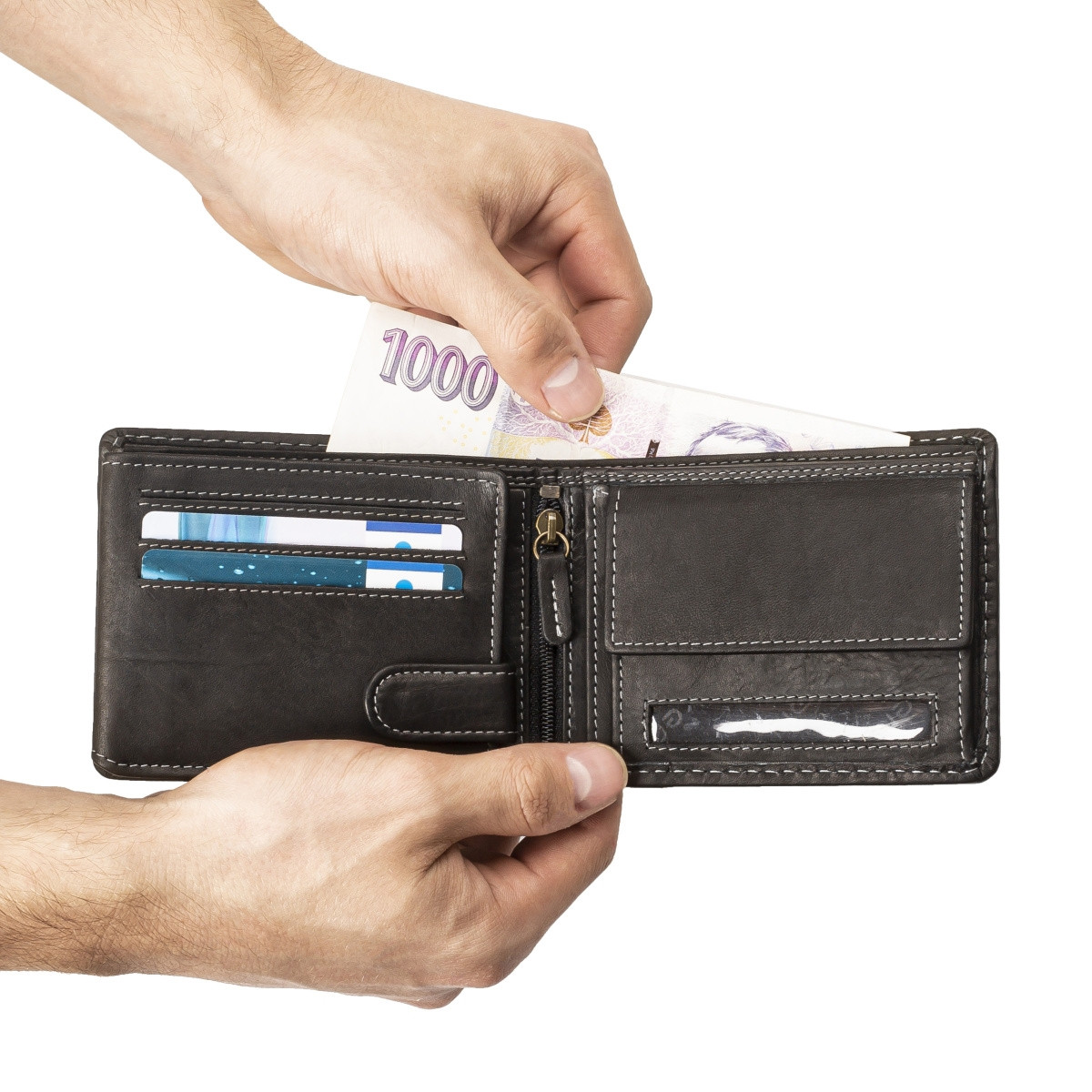 detail Pánská peněženka RIEKER 1002 černá W5