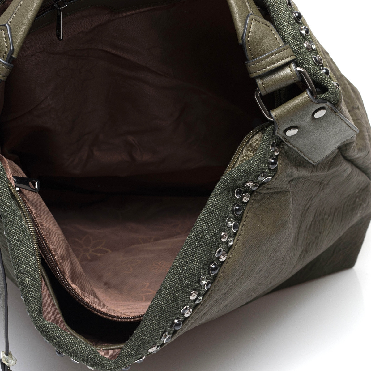 detail Kabelka 5335-8 ZELENÁ (35x42cm) --------------- Dárek k nákupu