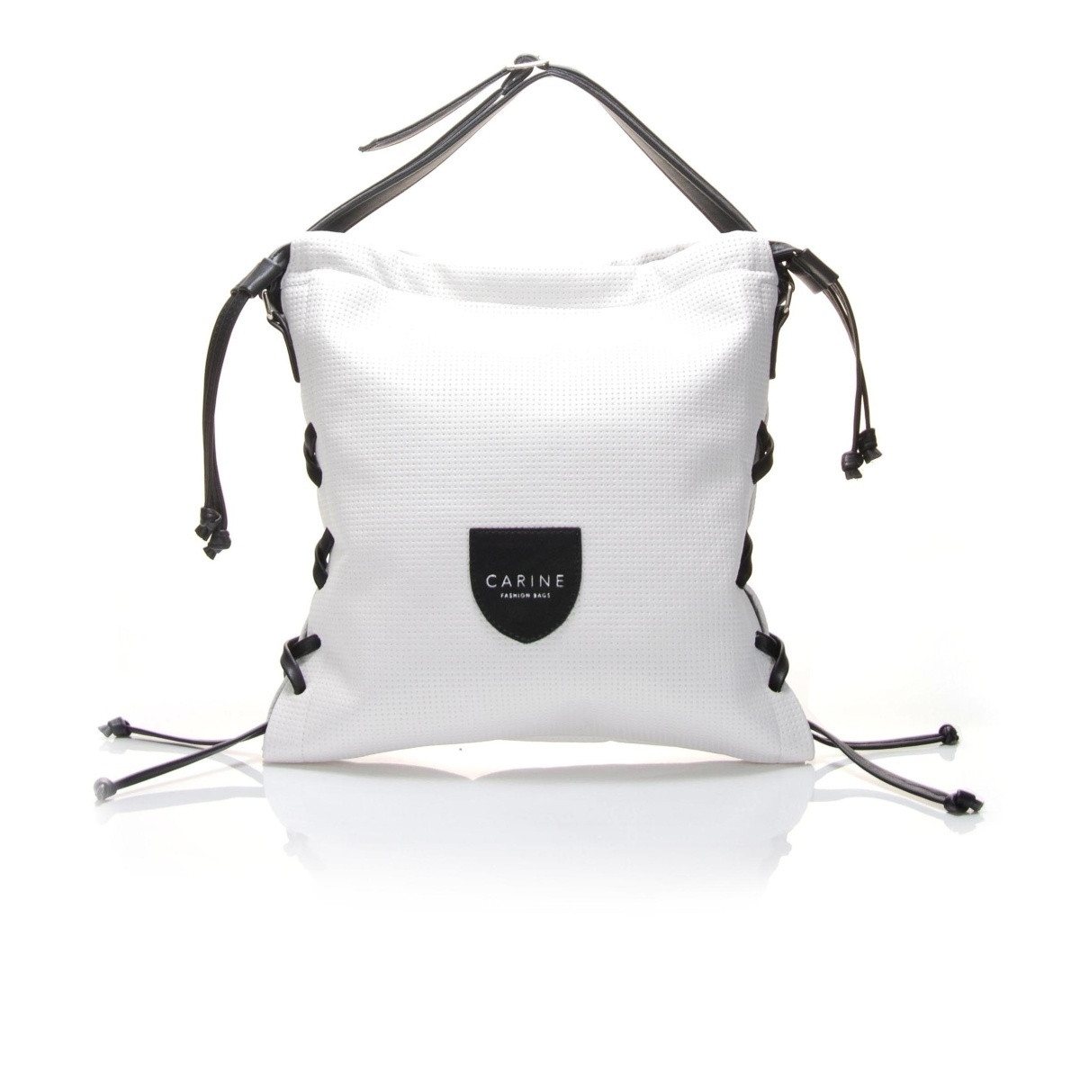 detail Kabelka C-1902 PD BÍLÁ/ČERNÁ (37x37cm) ------ Dárek k nákupu