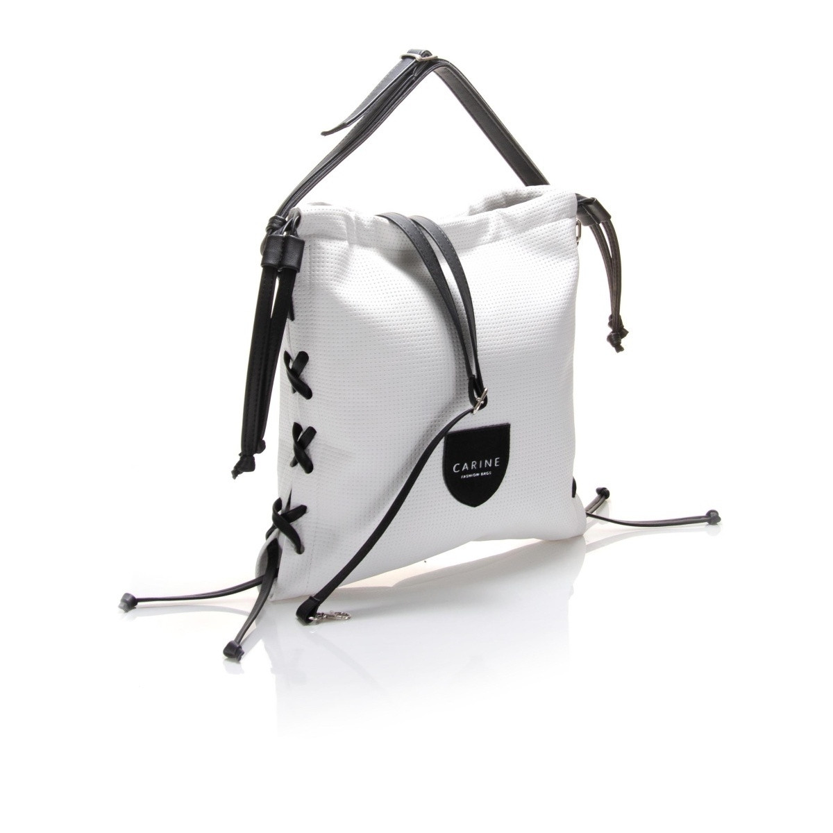 detail Kabelka C-1902 PD BÍLÁ/ČERNÁ (37x37cm) ------ Dárek k nákupu