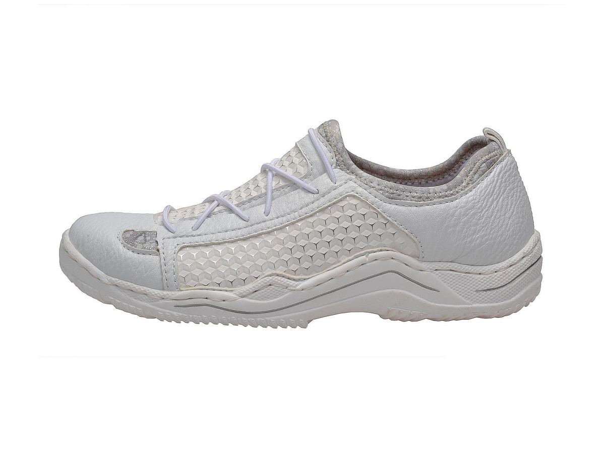 detail Dámská obuv RIEKER L0580/81 WEISS/SILBER F/S 8