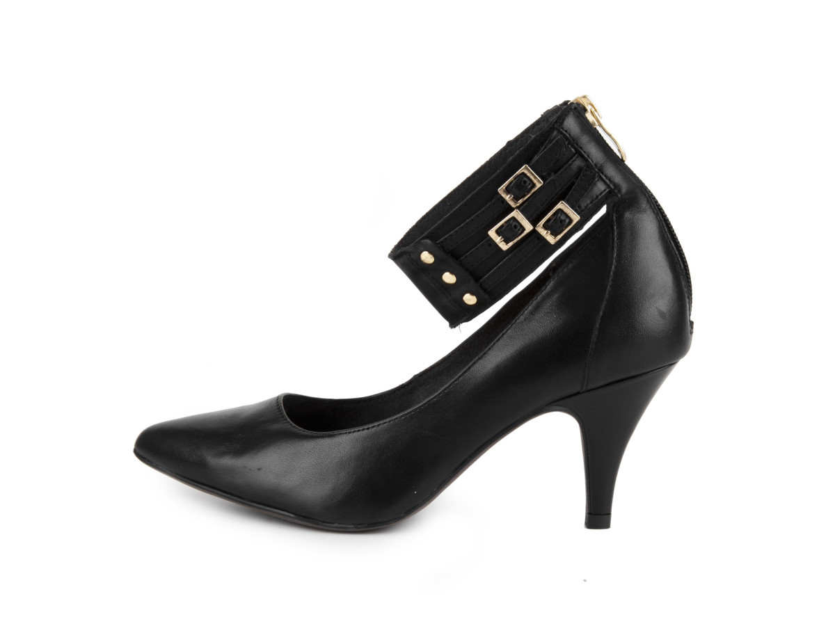 detail Elegantní lodičky s páskem kolem kotníku 1-22406-33 / černá