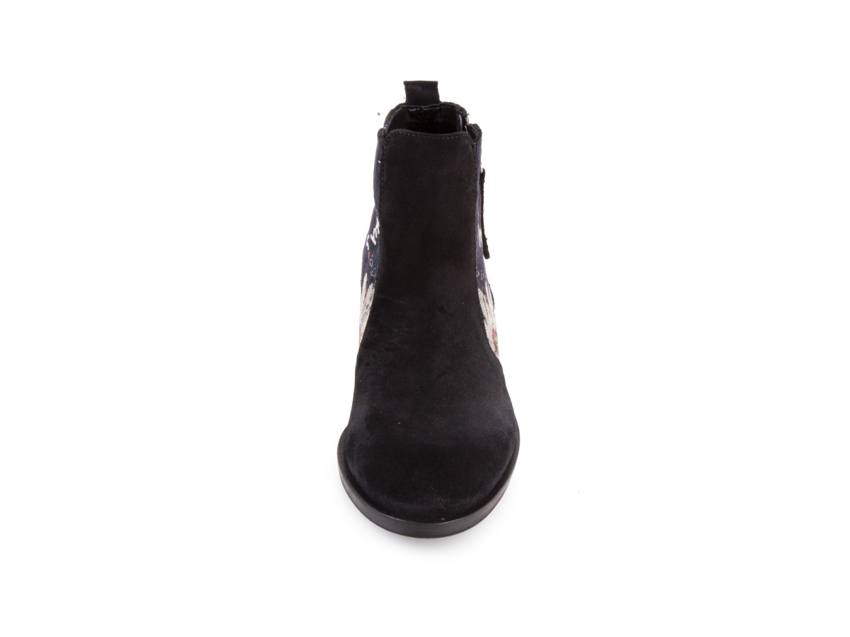 detail Kotníkové boty na nízkém podpatku SHOES FLORIA / černá