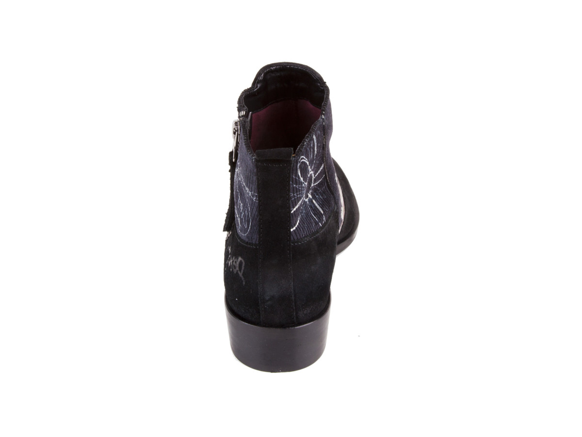 detail Kotníkové boty na nízkém podpatku SHOES FLORIA / černá