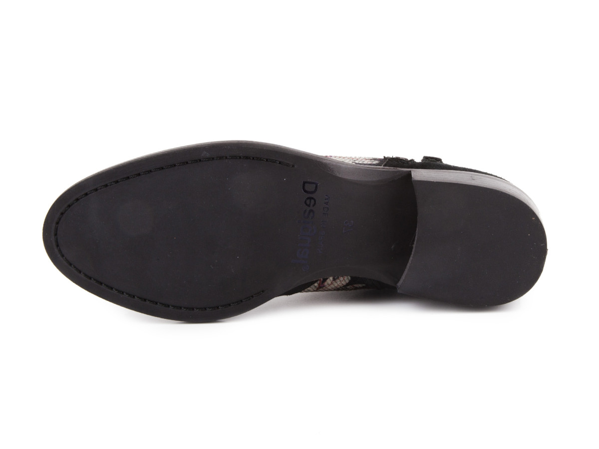 detail Kotníkové boty na nízkém podpatku SHOES FLORIA / černá