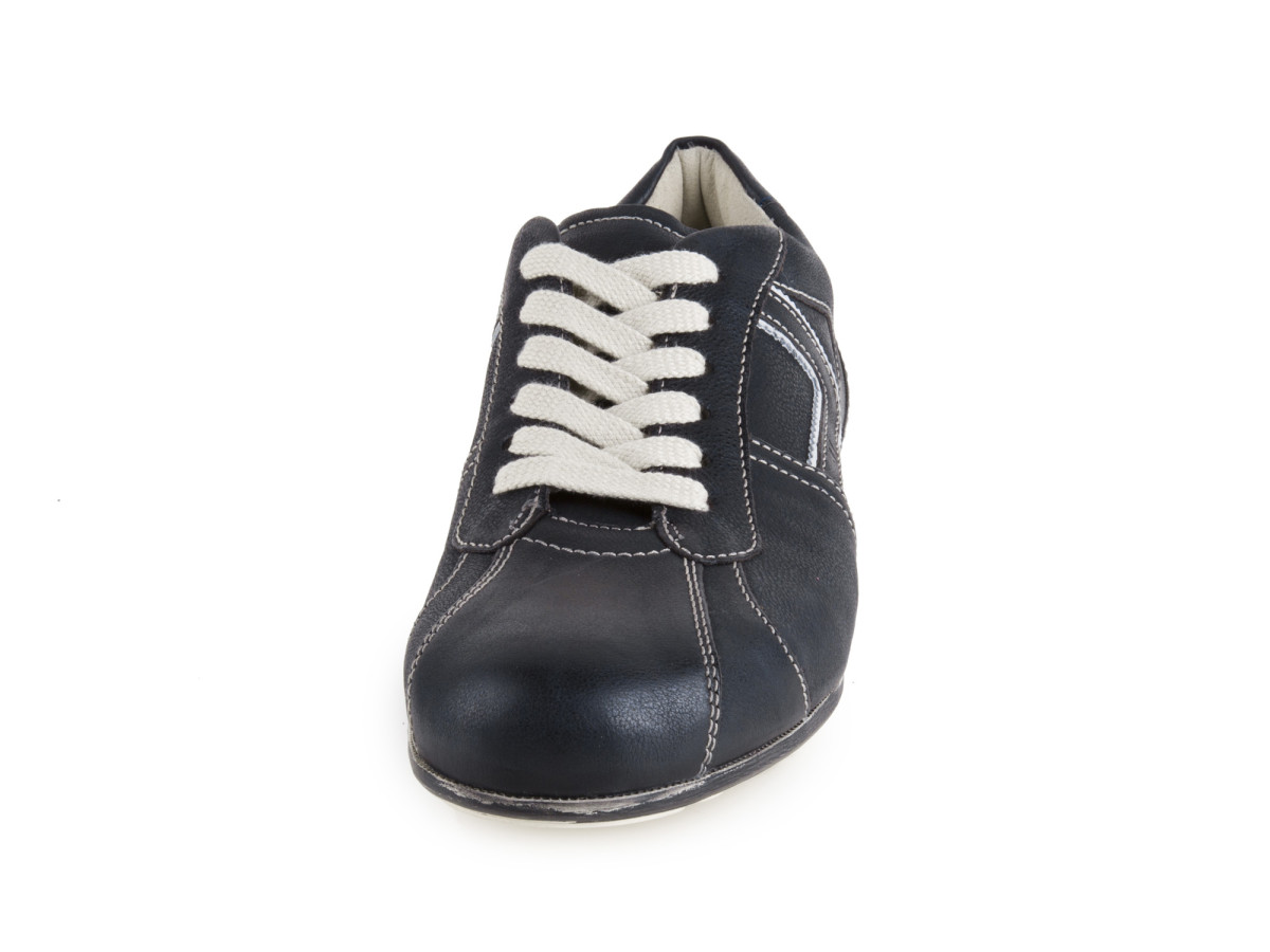 detail Kožené tenisky se šněrováním ARVINO / tmavě modrá