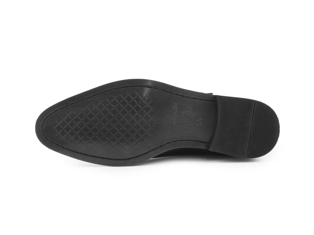 detail Pánské módní celokožené polobotky 5-14200-27 / černá