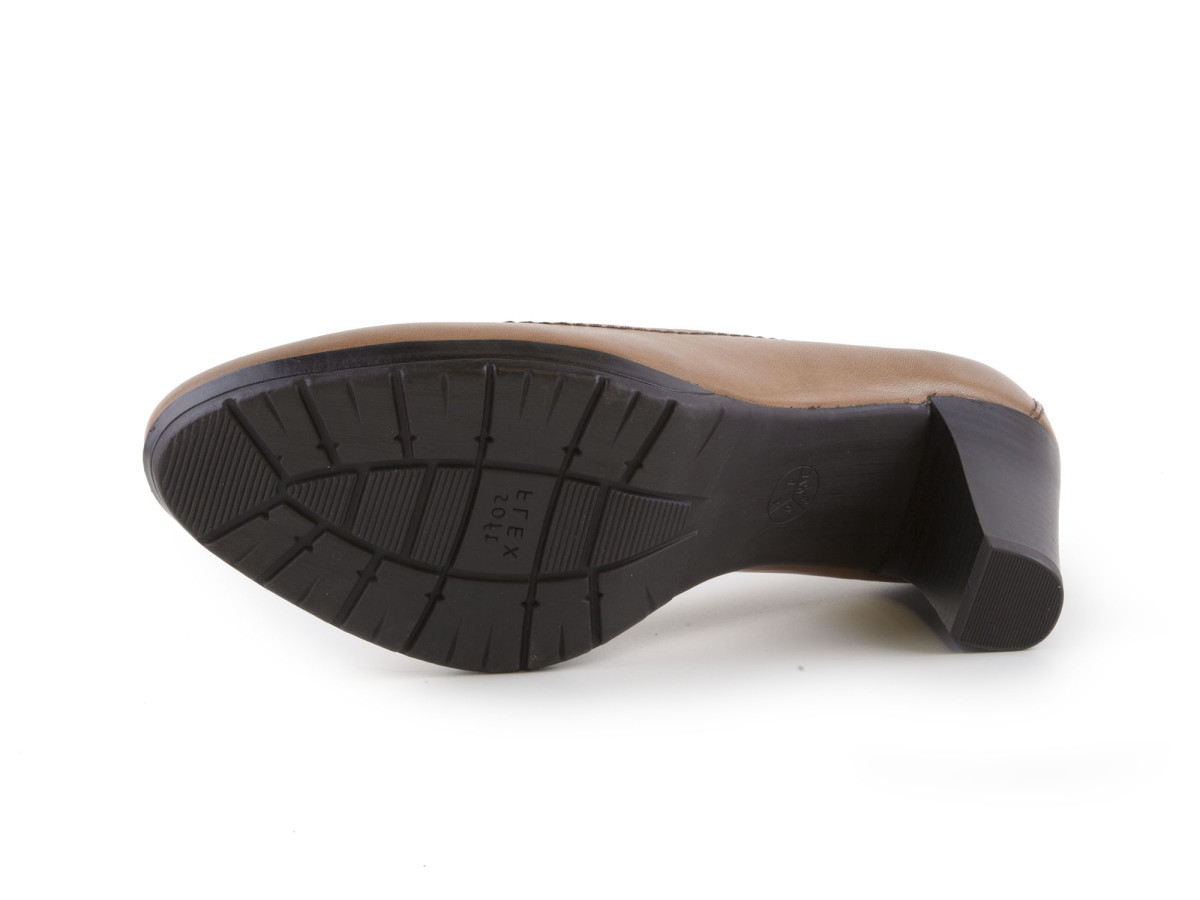 detail Dámské lodičky na vyšším podpatku šíře G 8-22405-27 / béžová (dune)