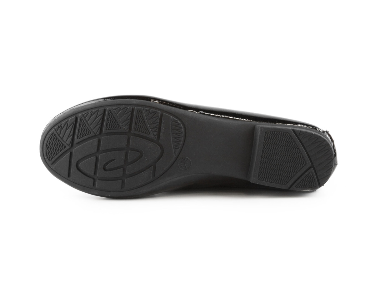 detail Dámské balerínky s mašličkou v lakovaném provedení šíře H 8-22163-28 / lakovaná