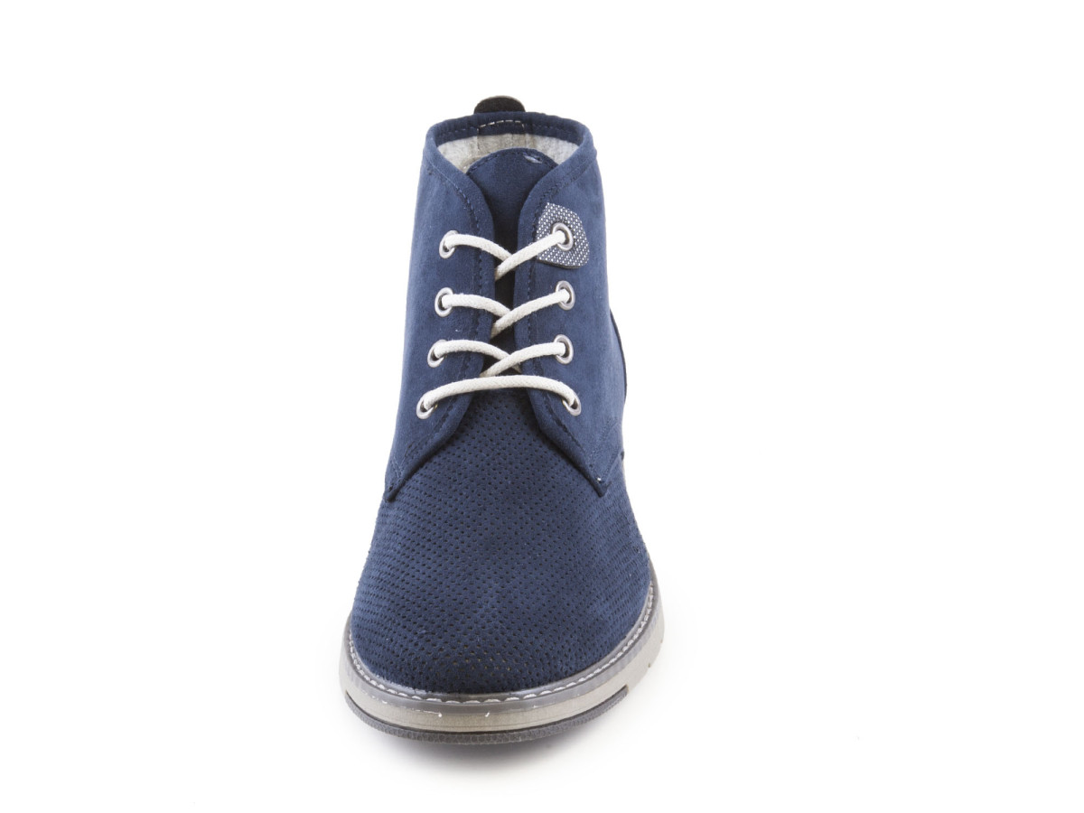 detail Dámské jarní/letní perforované boty ke kotníku šíře H 8-25263-28 / navy modrá