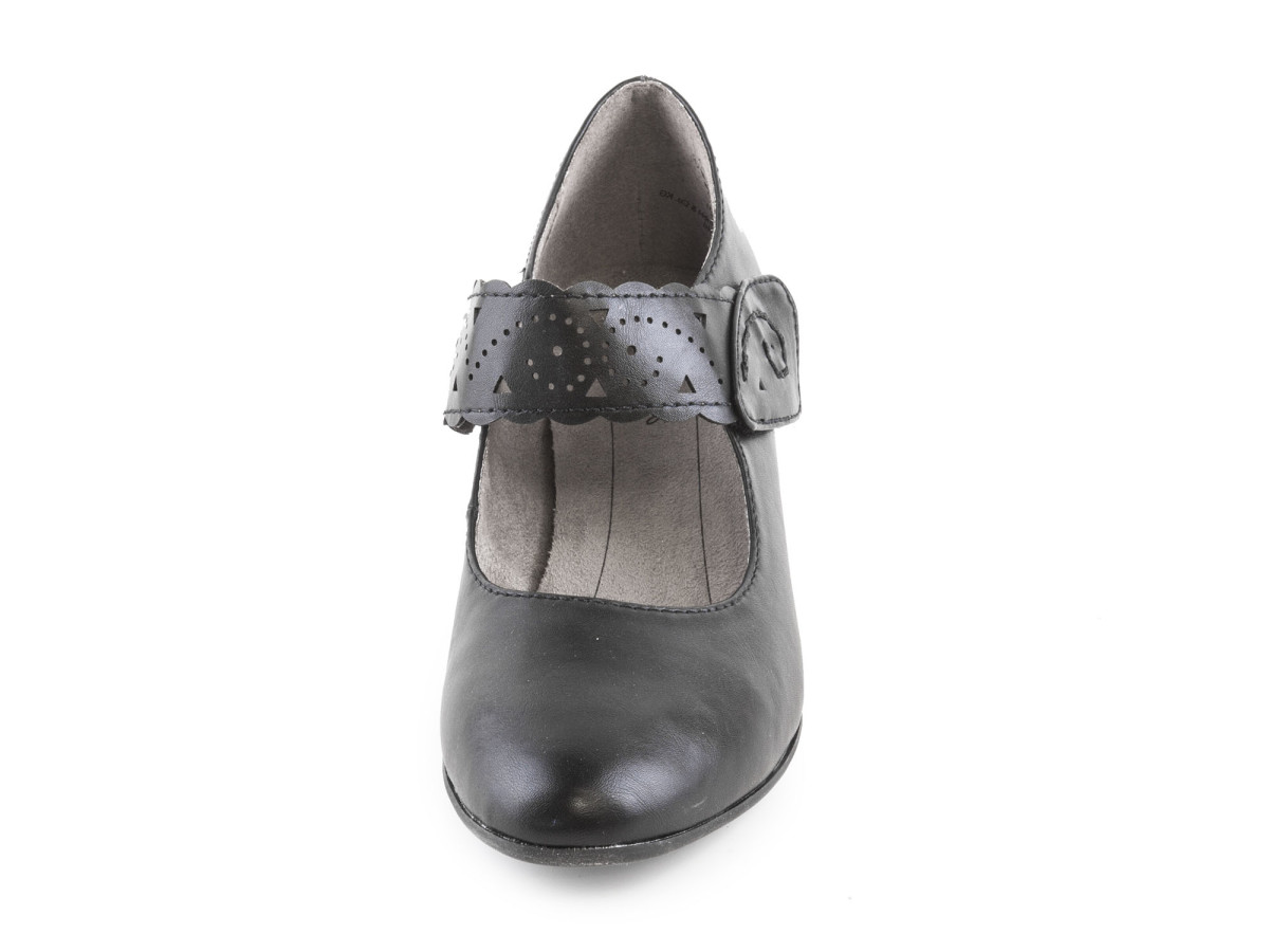 detail Dámské lodičky s páskem na suchý zip na středním podpatku šíře H 8-24462-28 / č