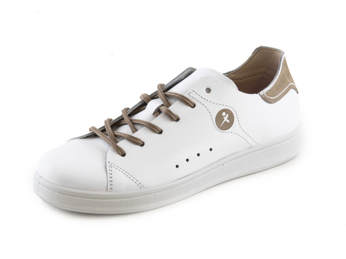 detail Dámské kožené street tenisky se šněrováním 1-23629-28 / bílá