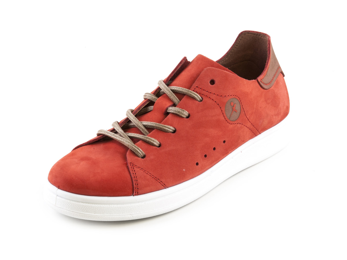 detail Dámské kožené street tenisky se šněrováním 1-23629-28 / červená