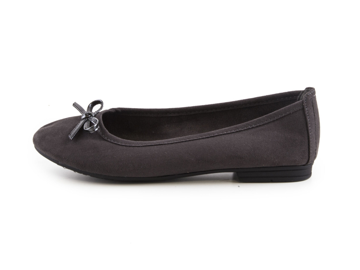 detail Dámské balerínky s mašličkou šíře H 8-22164-29 / šedá (asphalt)