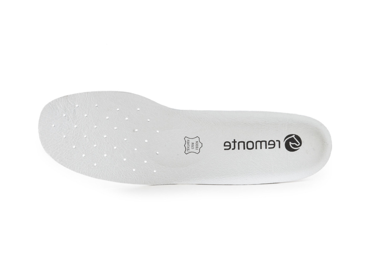 detail Dámské kožené tenisky s děrováním a šněrováním šíře G R3402-10 / šedá