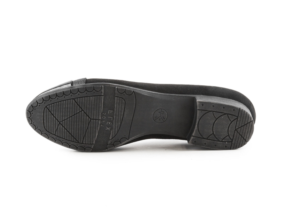 detail Dámské elegantní baleríny s lakovanou špičkou šíře H 8-22165-29 / černá