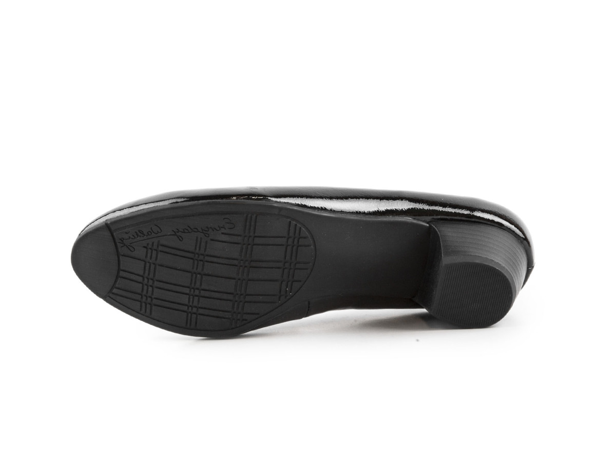 detail Dámské klasické lodičky na středním podpatku šíře H 8-22360-29 / černá lak