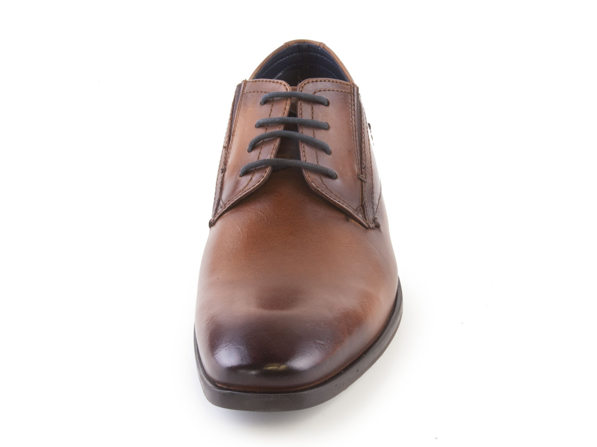 detail Pánské kožené polobotky se šněrováním R3505-1W / hnědá (cognac)