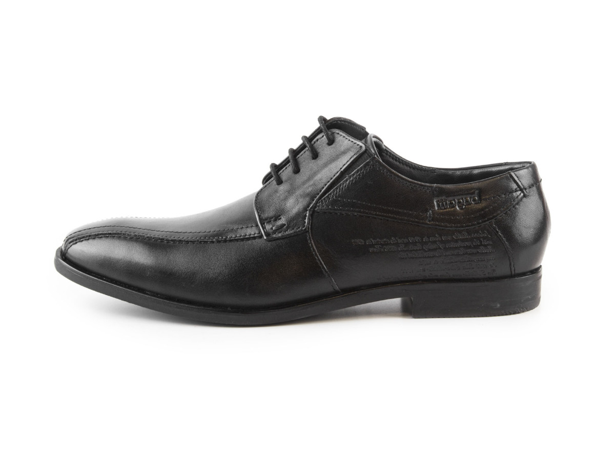detail Pánské kožené polobotky se šněrováním R3506-1 / černá
