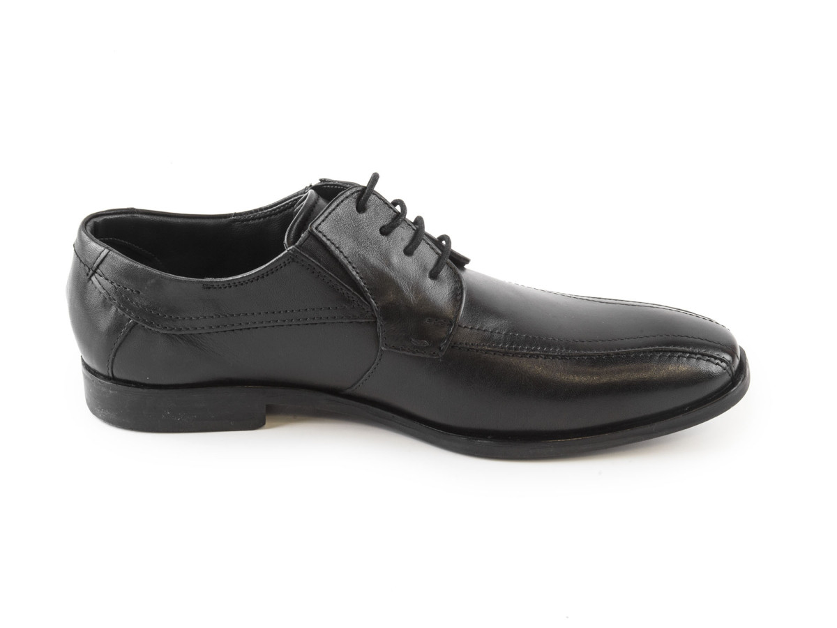 detail Pánské kožené polobotky se šněrováním R3506-1 / černá