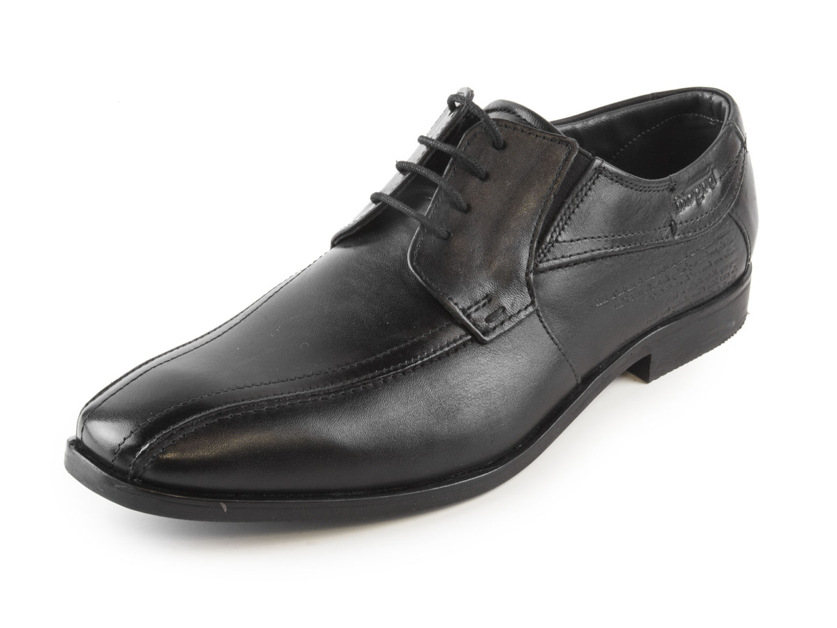 detail Pánské kožené polobotky se šněrováním R3506-1 / černá