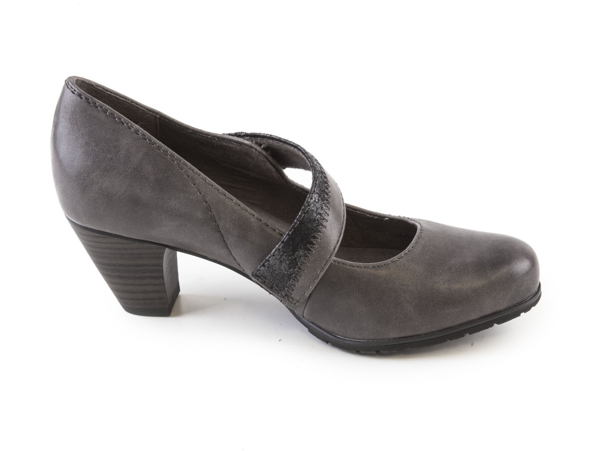 detail Dámské lodičky s páskem na suchý zip na středním podpatku šíře H 8-24460-29 / h