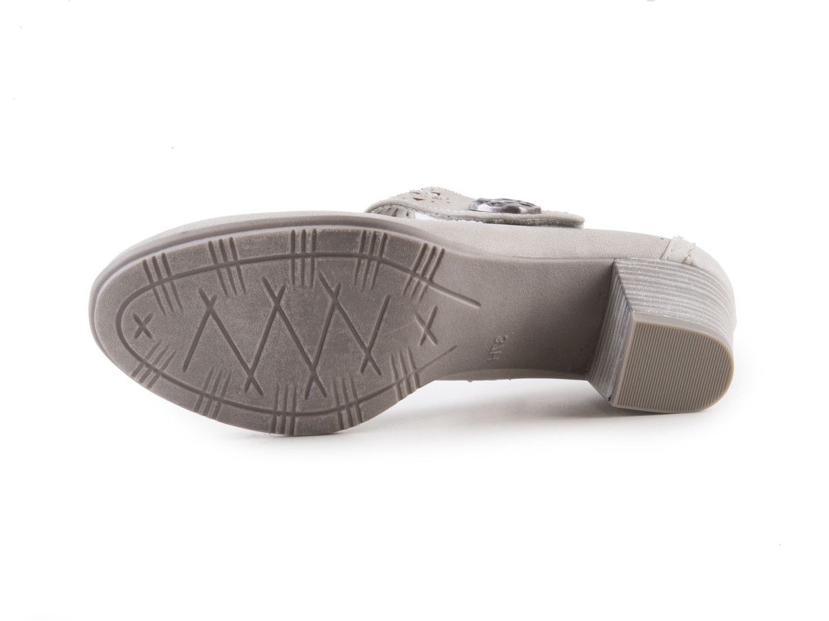 detail Dámské lodičky s páskem a perforováním šíře H 8-24366-30 / šedá