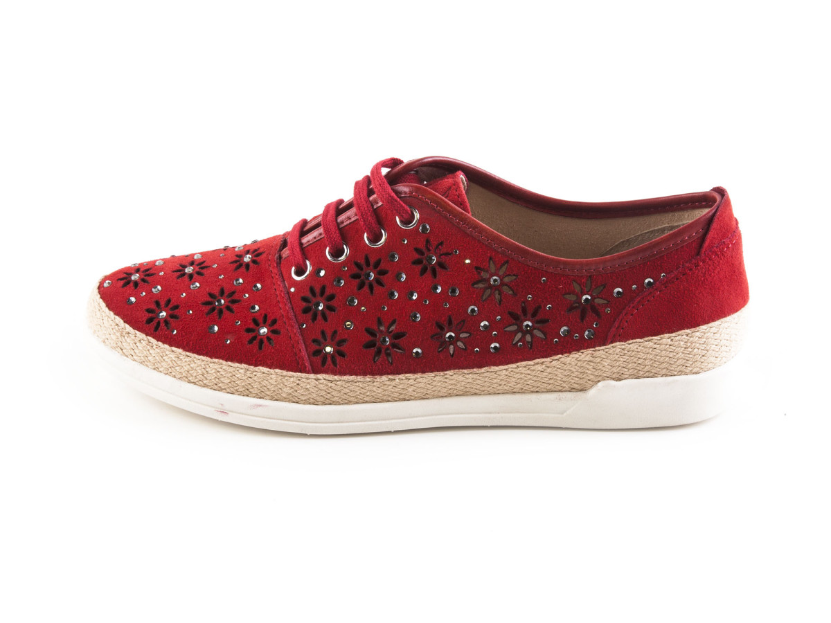 detail Dámská obuv CAPRICE 9-9-23600-20 RED SUEDE 524