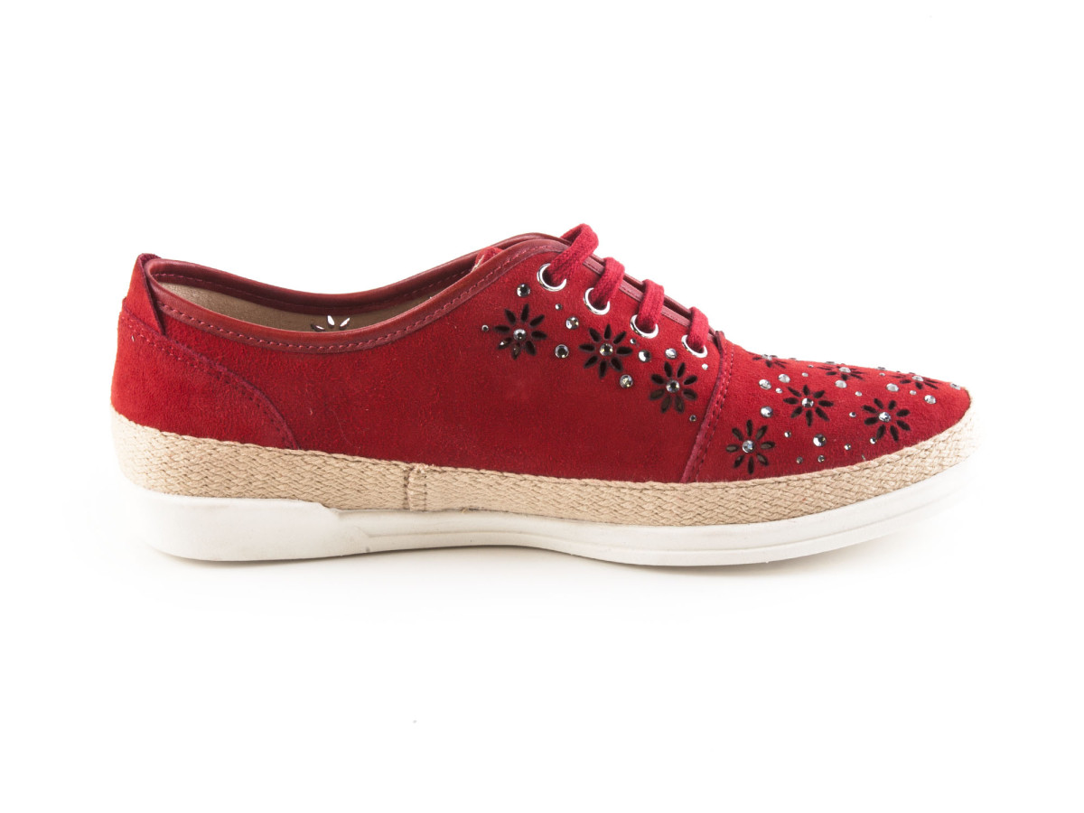 detail Dámská obuv CAPRICE 9-9-23600-20 RED SUEDE 524