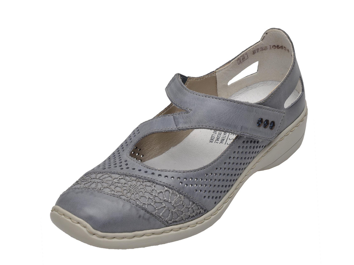 detail Dámské baleríny RIEKER RIE-1023569-S8 modrá