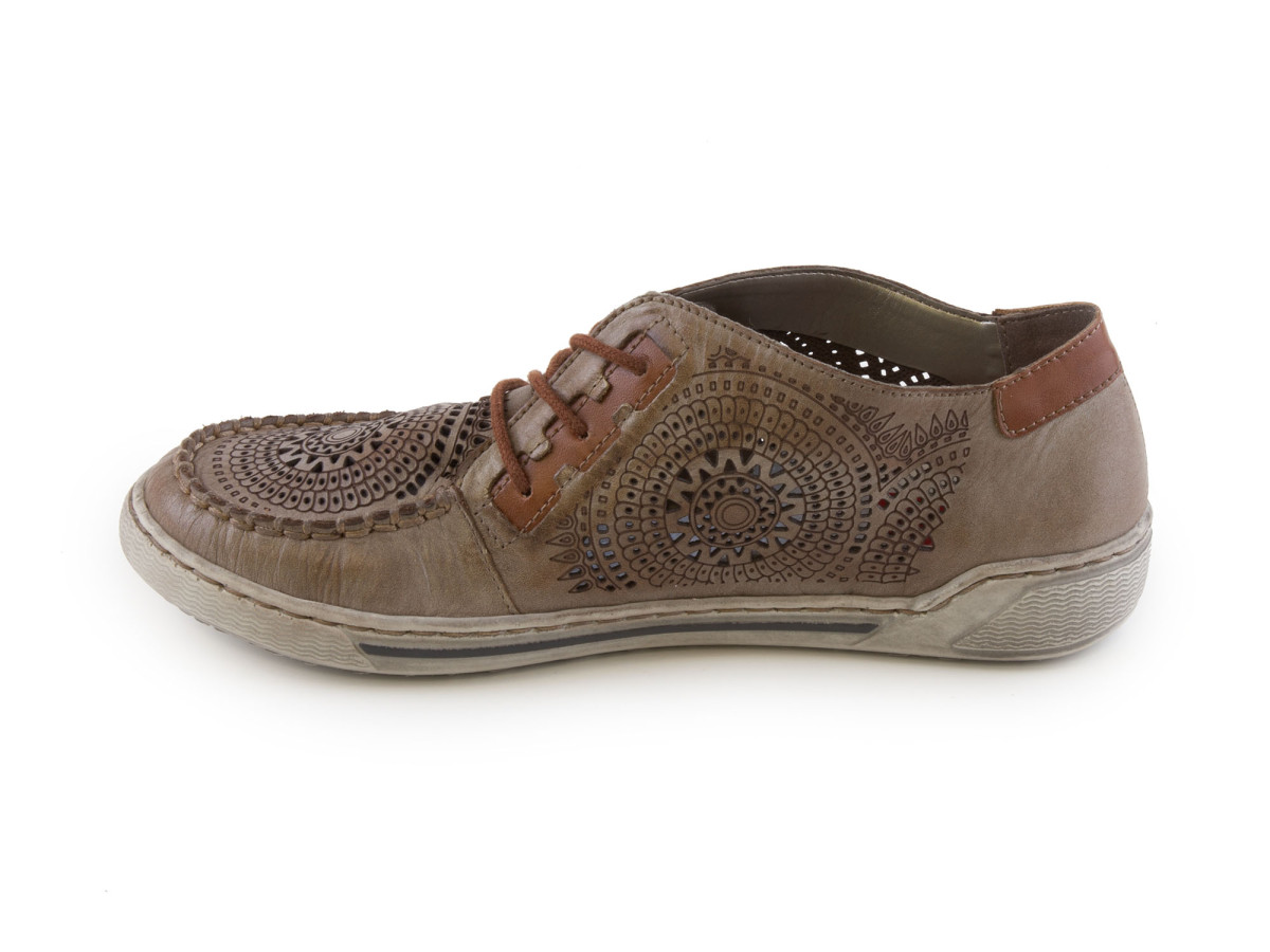 detail Dámské polobotky RIEKER 42443/62 BEIGE F/S 8