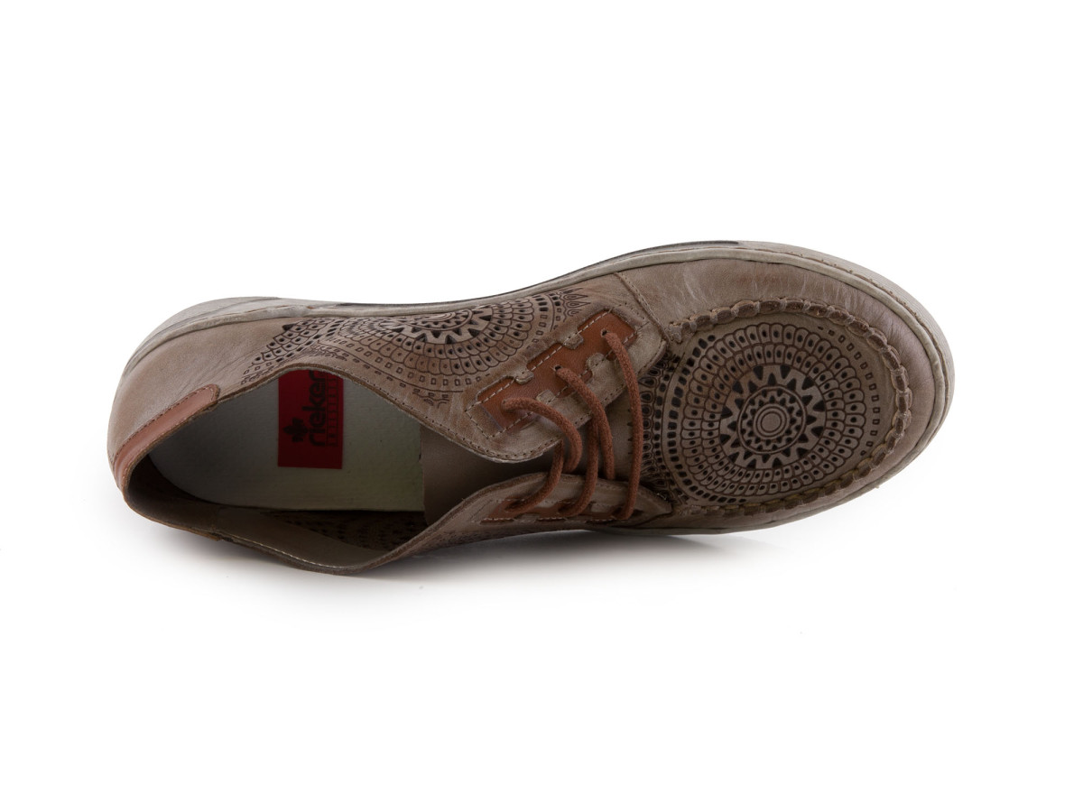 detail Dámské polobotky RIEKER 42443/62 BEIGE F/S 8