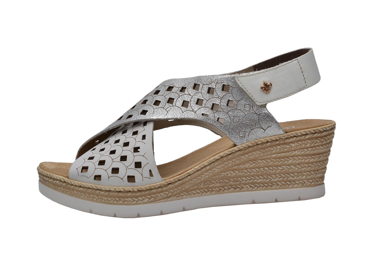 detail Dámská obuv RIEKER 61946/80 WEISS/SILVER F/S 8