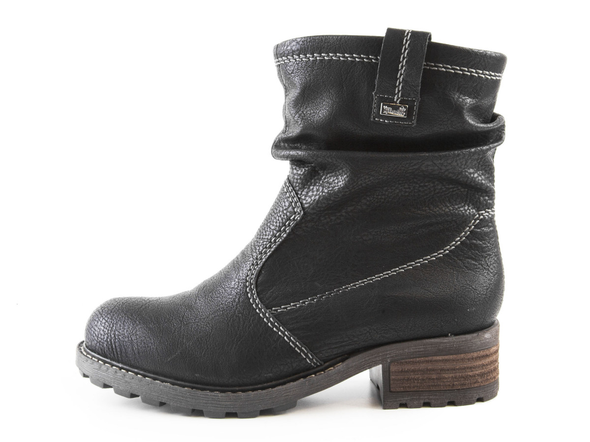 detail Dámské černé kotníkové boty RIEKER Y0463/00 SCHWARZ H/W 7
