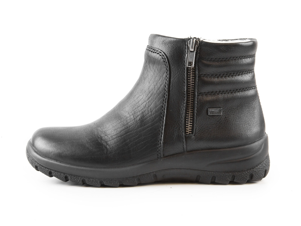 detail Dámské černé kotníkové boty RIEKER Z7163/00 SCHWARZ H/W 7