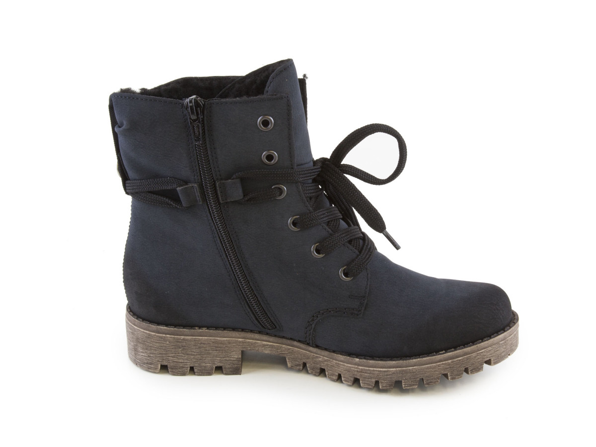 detail Dámské modré kotníkové boty RIEKER 78534/14 BLAU H/W 7