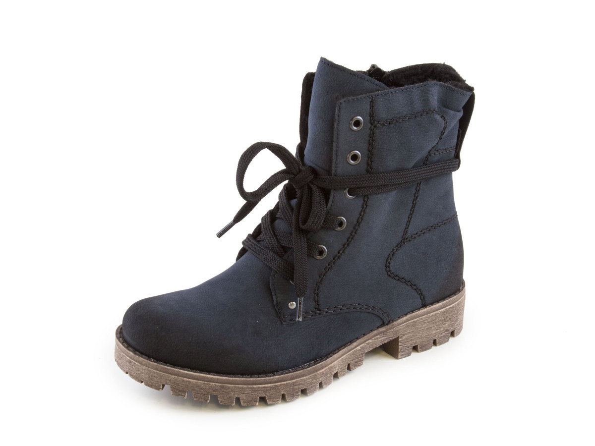 detail Dámské modré kotníkové boty RIEKER 78534/14 BLAU H/W 7