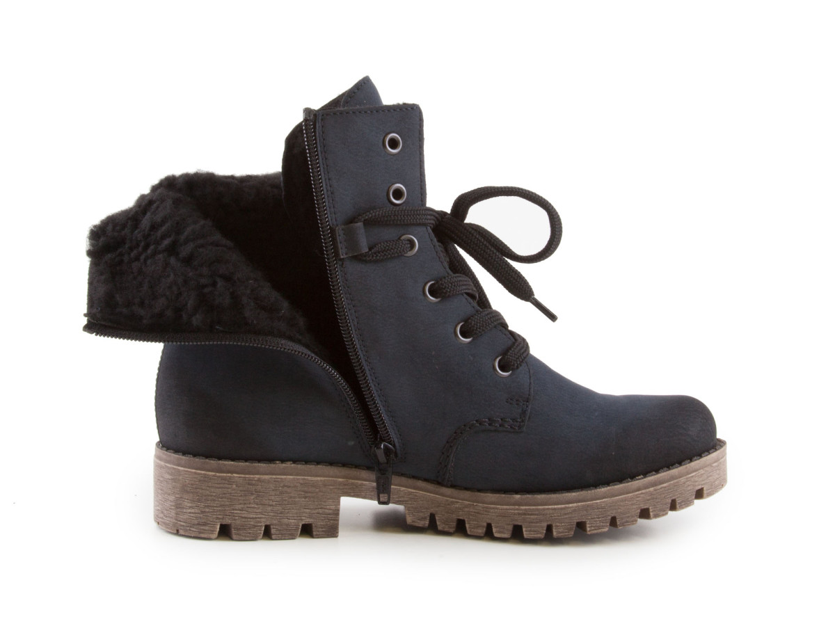 detail Dámské modré kotníkové boty RIEKER 78534/14 BLAU H/W 7