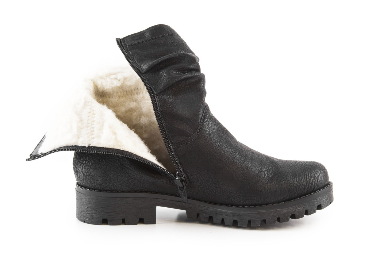 detail Dámské černé kotníkové boty RIEKER 78571/00 SCHWARZ H/W 7