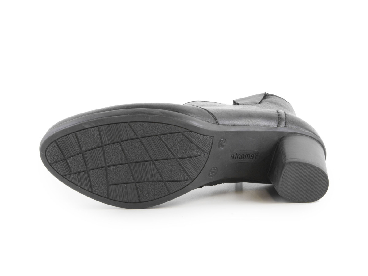 detail Dámské kožené polokozačky s ovčí vlnou šíře G R1582-01 / černá