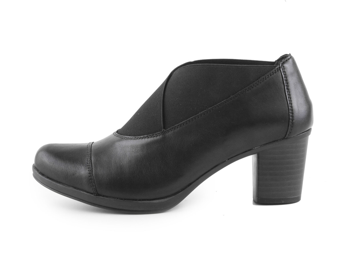 detail Dámské kožené lodičky s gumou šíře G R1577-01 / černá