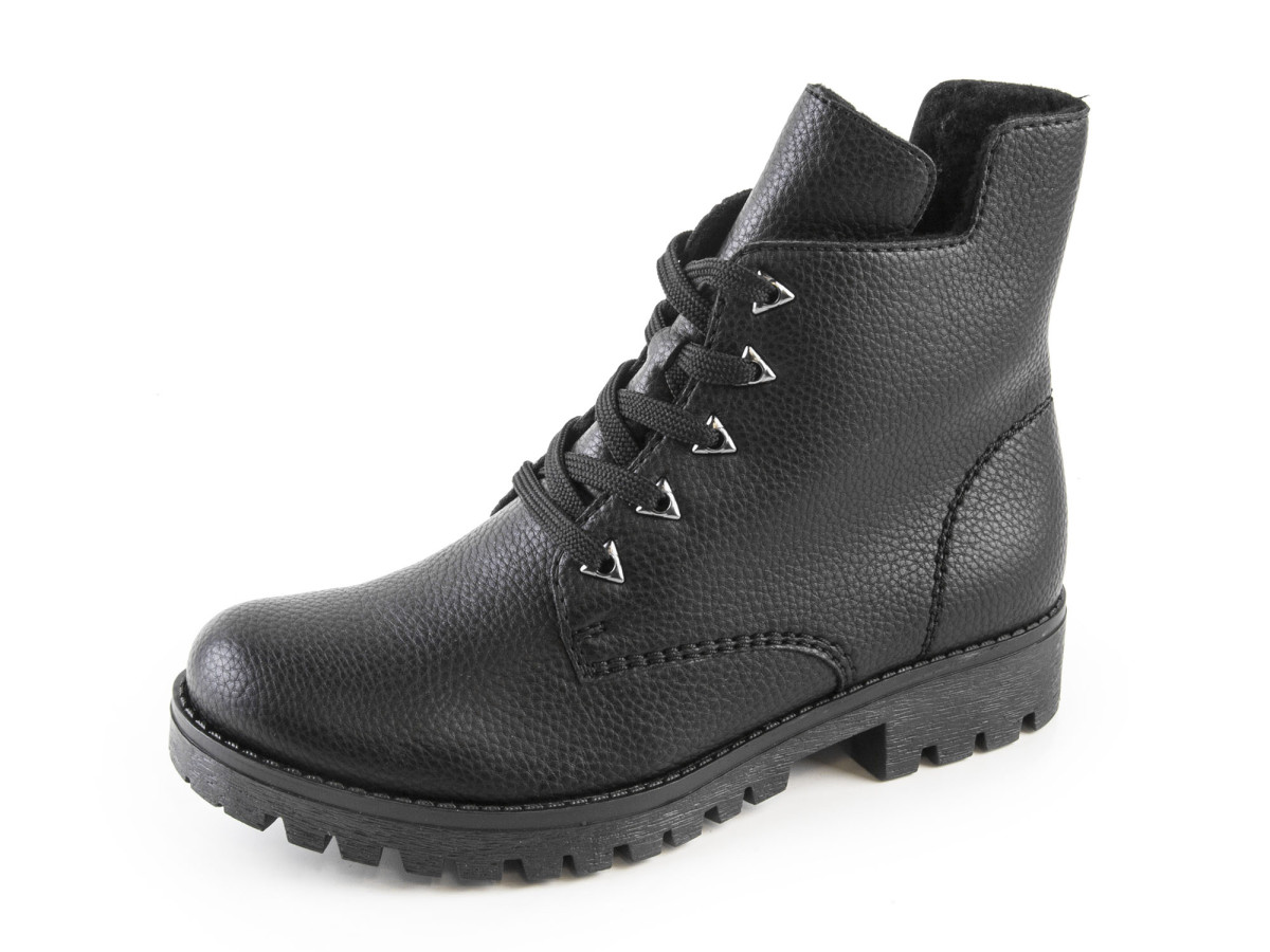 detail Dámské černé kotníkové boty RIEKER 785A8/00 SCHWARZ H/W 7
