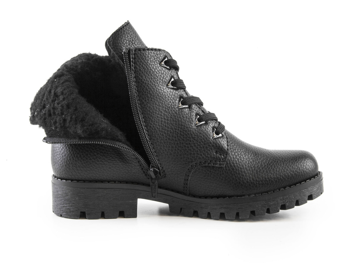 detail Dámské černé kotníkové boty RIEKER 785A8/00 SCHWARZ H/W 7