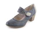 náhled Dámské lodičky s páskem a perforováním šíře H 8-24366-28 / jeans modrá