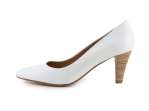 náhled Svatební lodičky na vysokém podpatku v koženém provedení 5-22402-28 / bílá